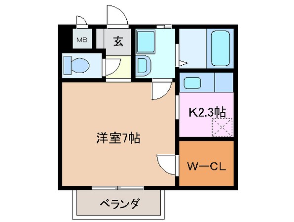 伊勢松本駅 徒歩9分 1階の物件間取画像